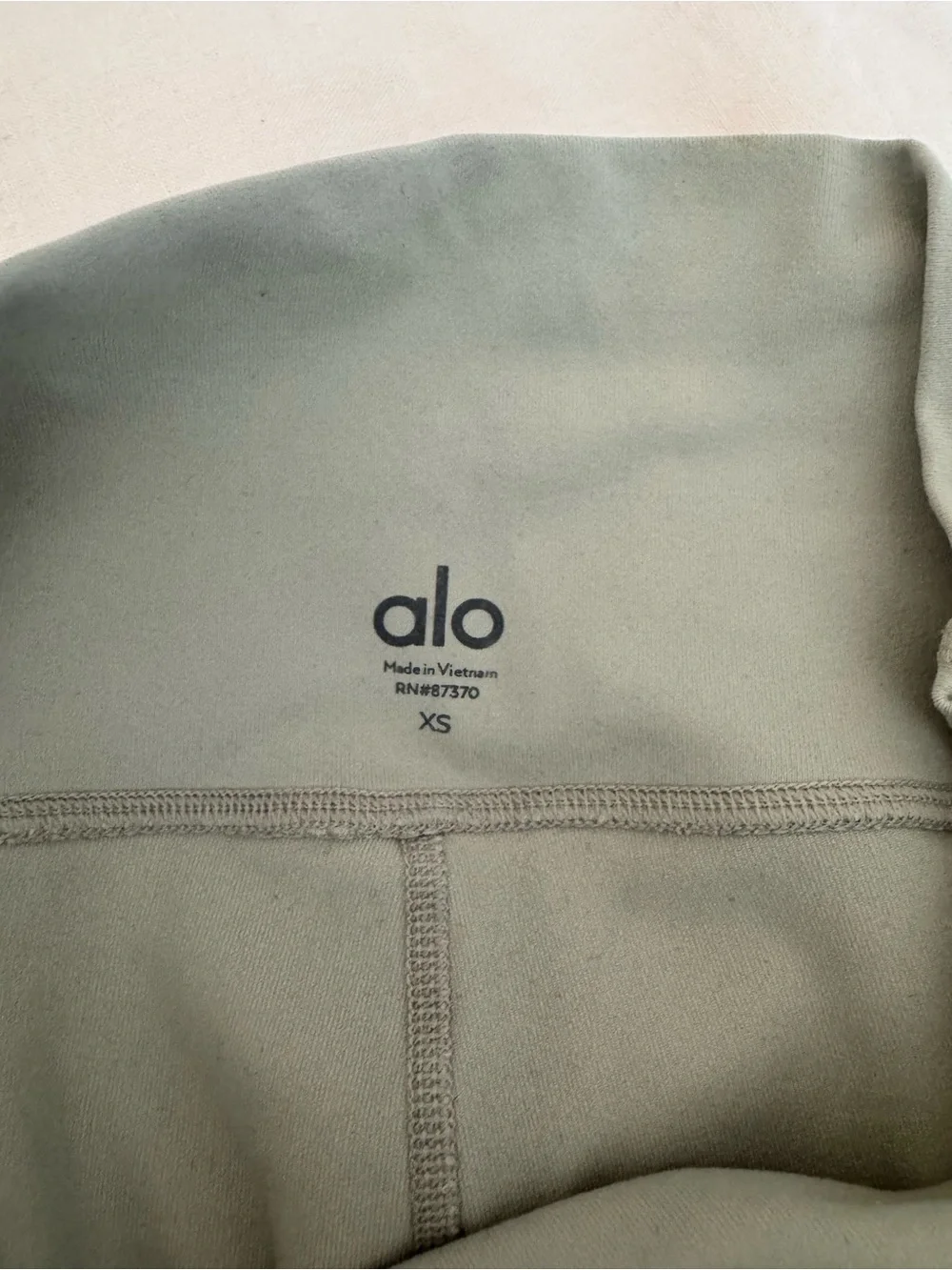 ALO Yoga High-Rise Sage Green Bike Shorts
